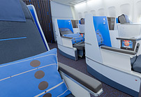 KLM 747 Business Cabin