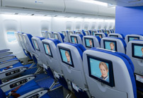 KLM 747 Economy Cabin