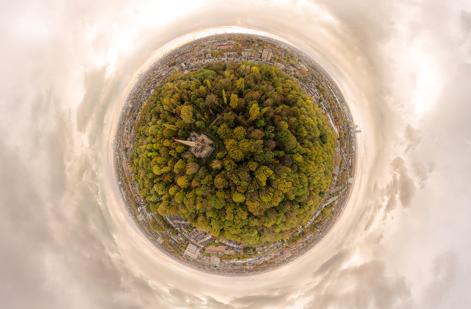 Drone 360 over Abney Cemetery, Stoke Newington by Eye Revolution London