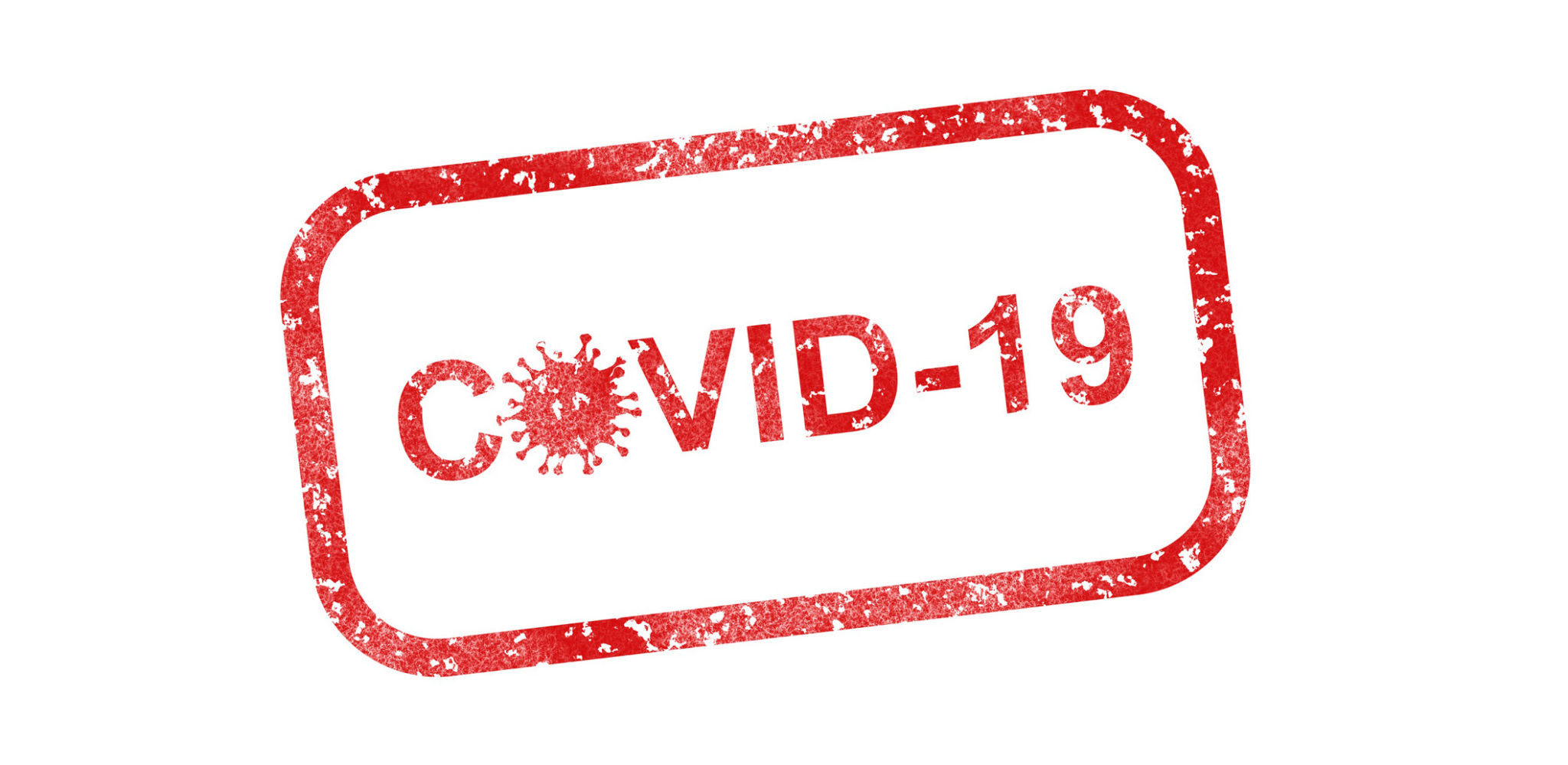 Covid 19 image heading article 'shooting virtual tours in lockdown'. Red text that reads 'Covid-19' with the 'o' in Covid replaced by an illustration of the virus.