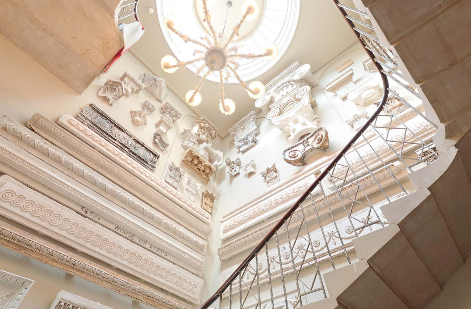 Still of the John Soane cantilevered staircase from the 360