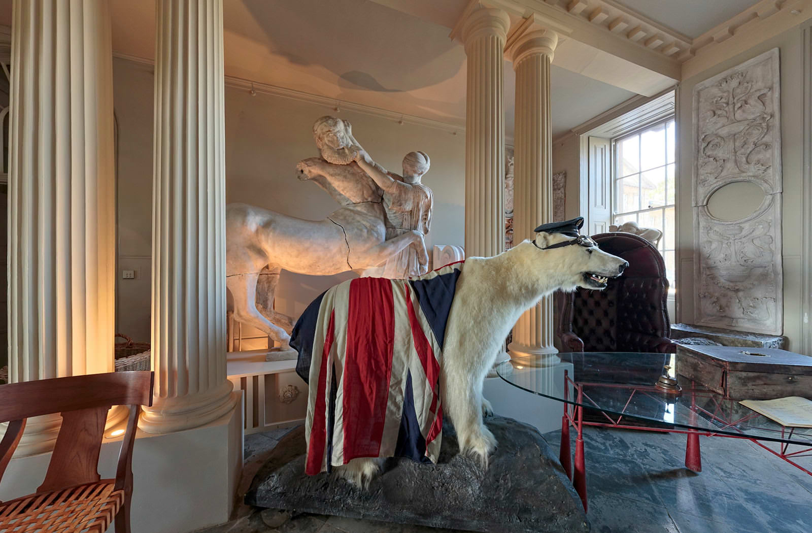 Aynhoe Park - still of the polar bear in the lobby from the virtual tour