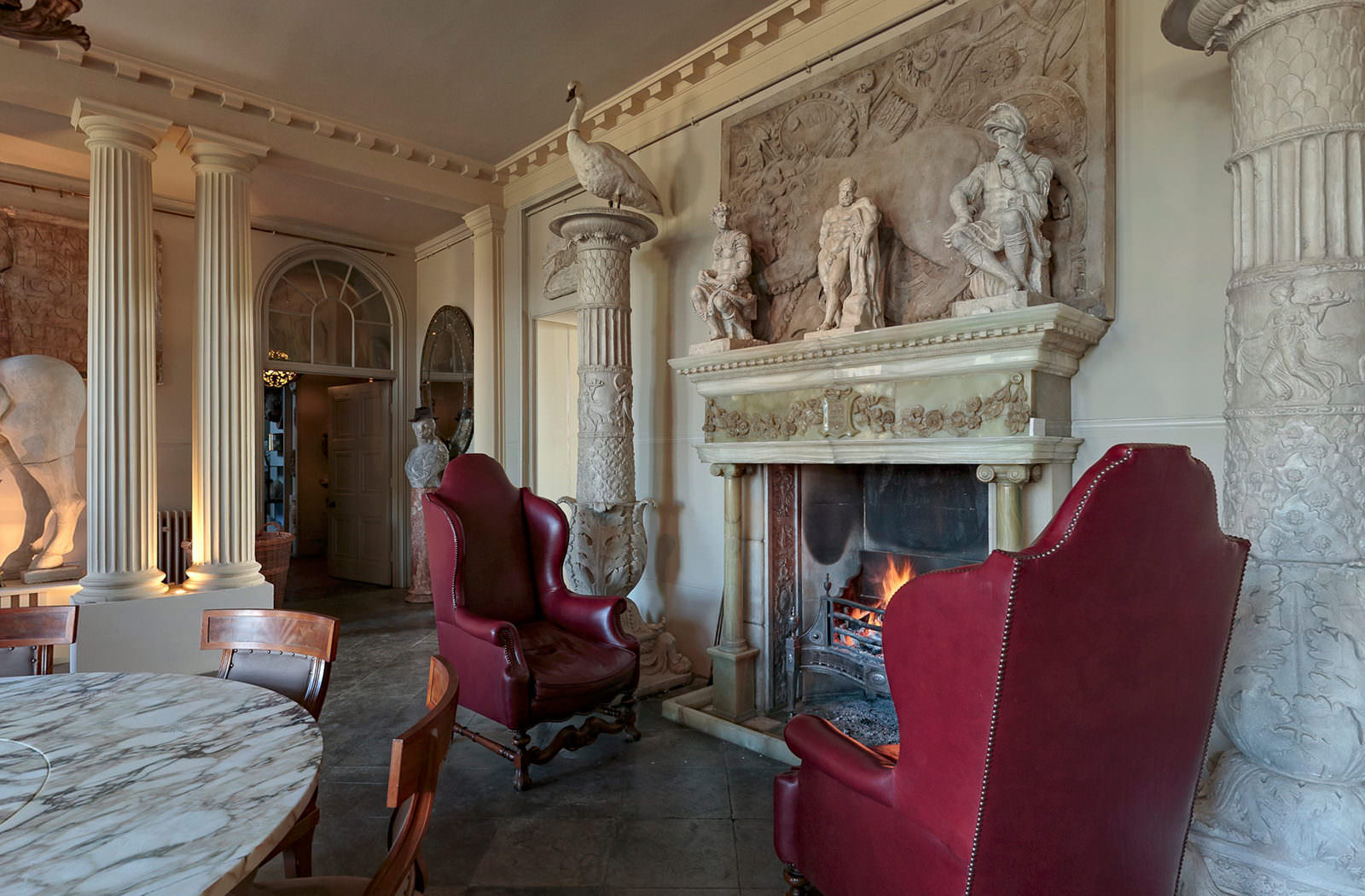 Aynhoe Park - still of the fireplace from the virtual tour