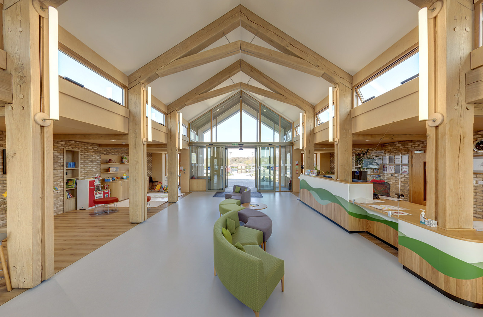 Hospice Virtual Tour - still showing the atrium at Noah's Ark Children's hospice