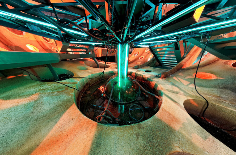 Still taken from a Tardis virtual tour - showing the underside of the console room.
