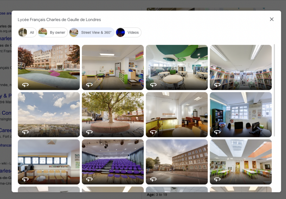 Image showing 360s seen in a Google Business listing. Taken from our article about the end of the Google Trusted Photographer scheme. 