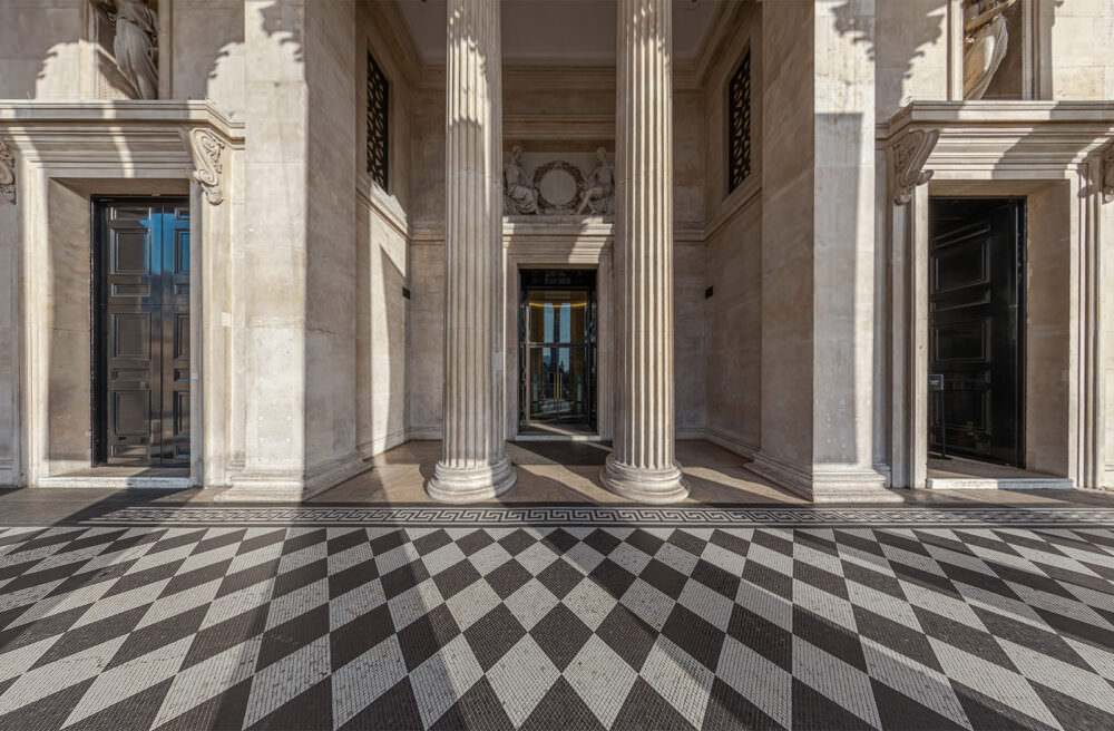 Still taken from the National gallery virtual tour showing the Portico Terrace at the National