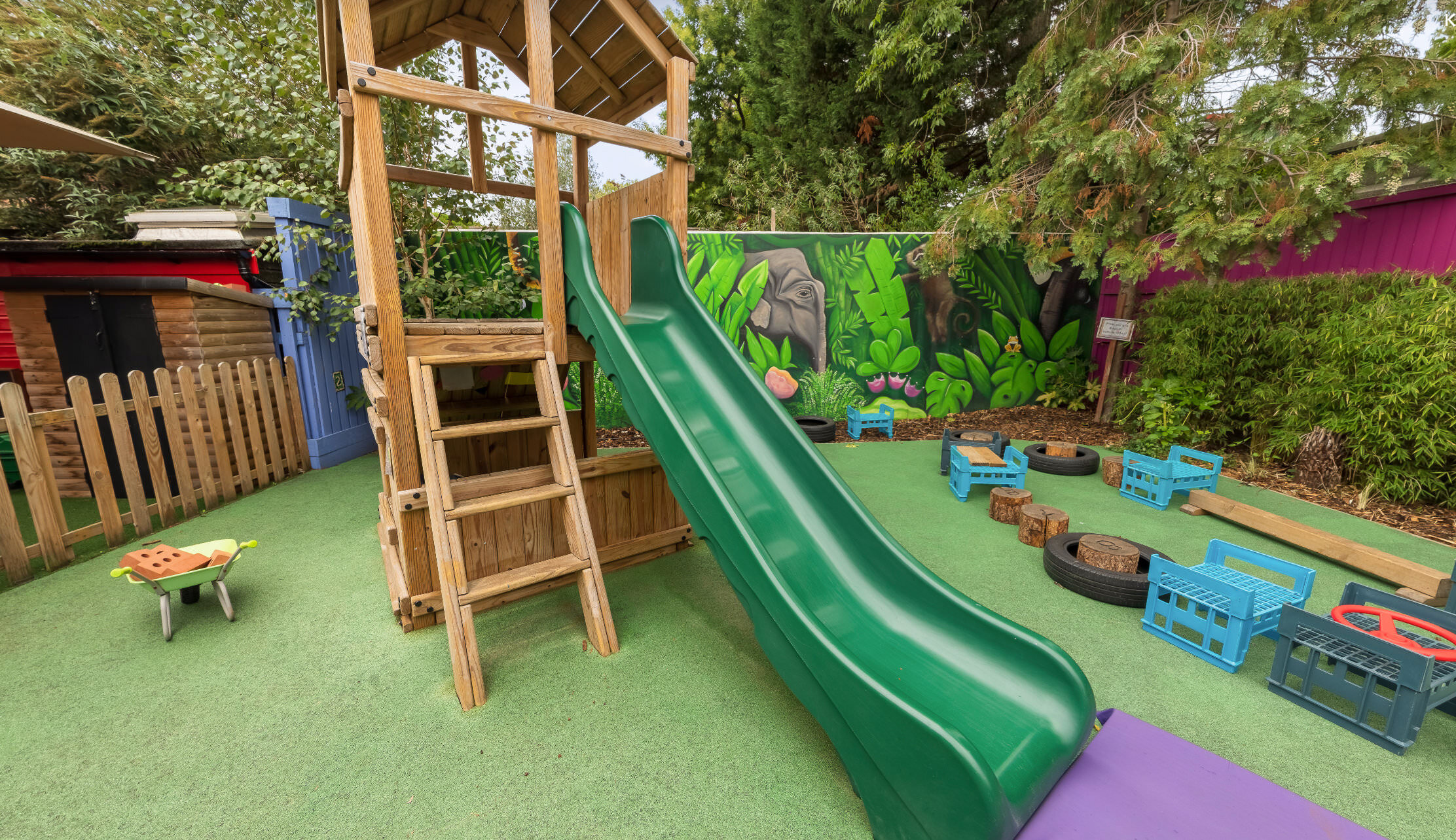 Kew green Prep School nursery - still of an outdoors play area taken from the virtual tour